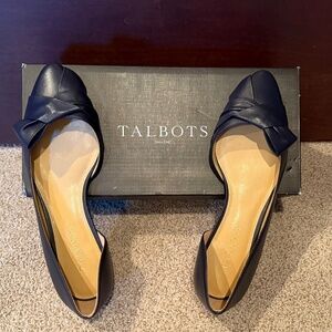 TALBOTS D'Orsay "Bow" Flats; Indigo Blue; Size 7M